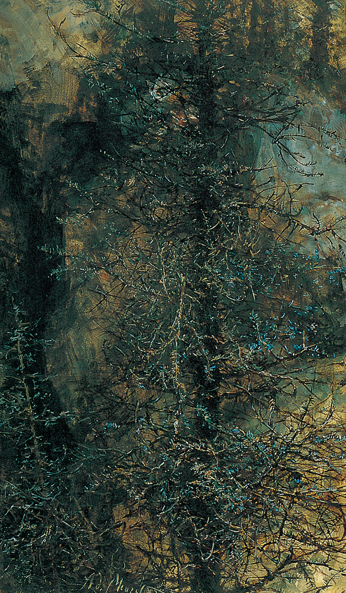  Adolpyh Von Menzel —— 灌木丛中的猫头鹰